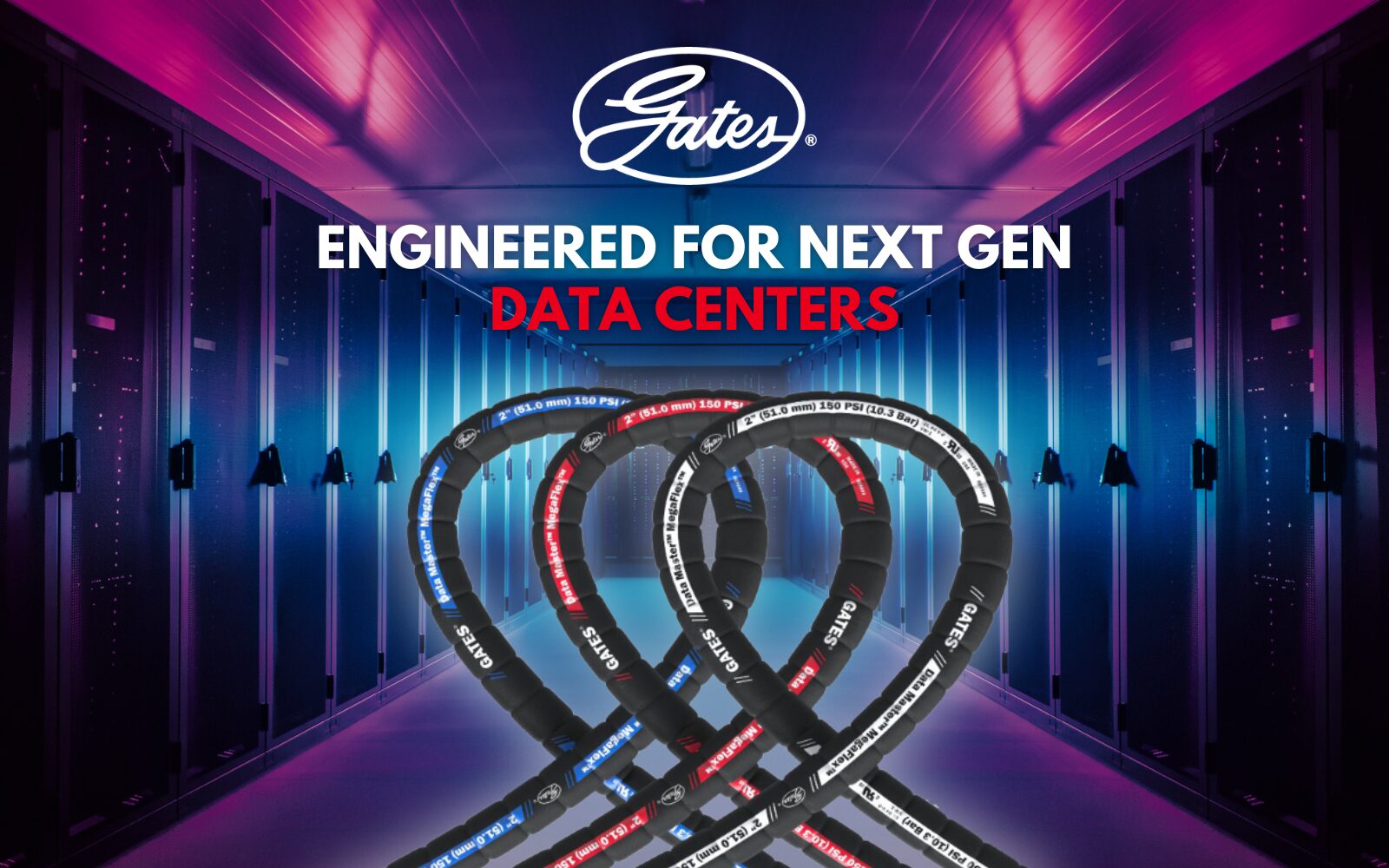 Keep Your Data Center Online with the Gates® Data Master™ MegaFlex® Hose